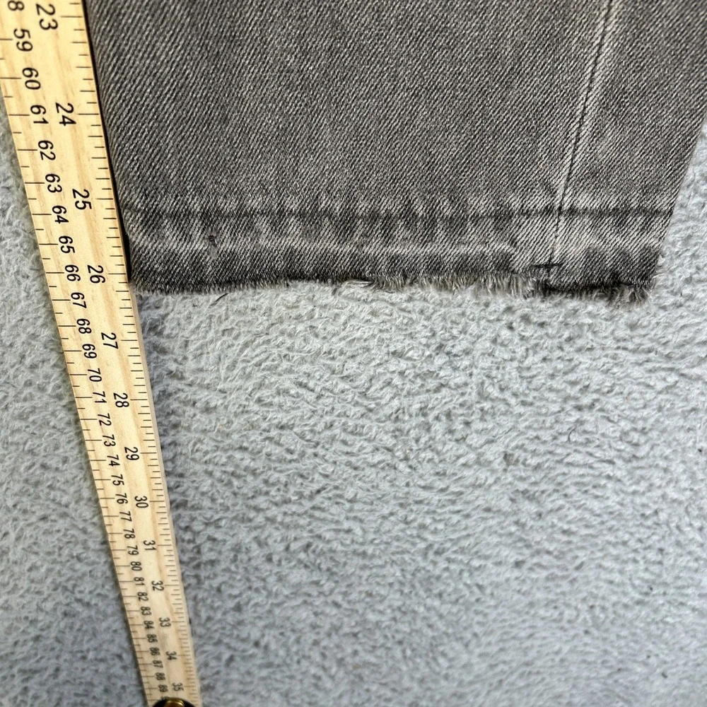 Levis Jeans Mens 28x26 Gray Denim Pants 551 Z Premium Straight Raw Hem Big E NEW